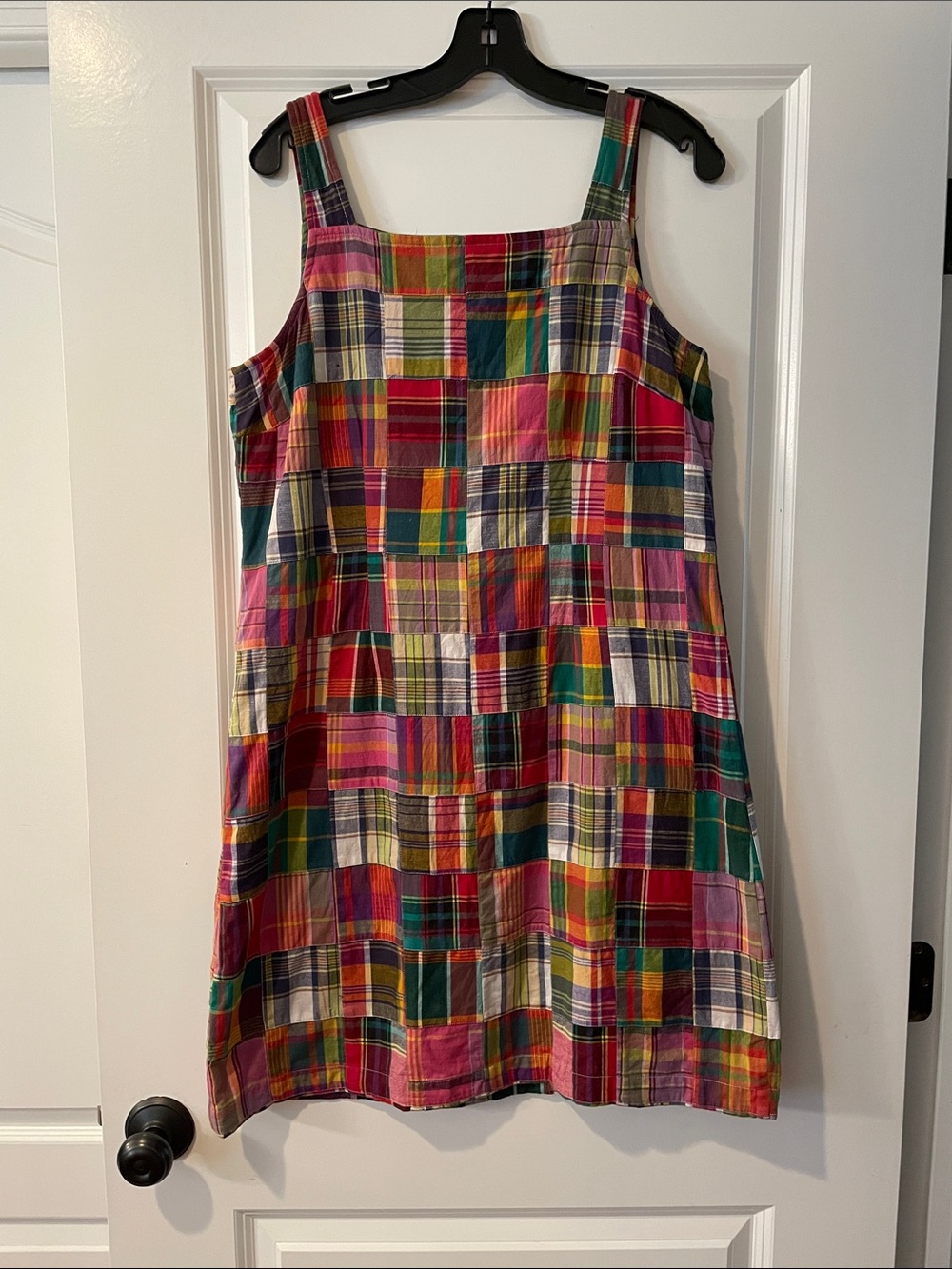 Multicolor Patchwork Plaid Dress 100% cotton by Susan Bristol